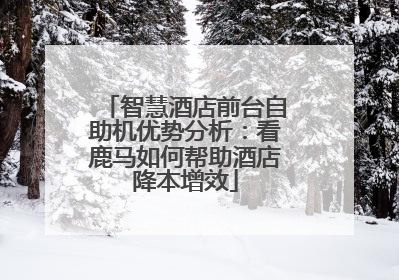 智慧酒店前台自助机优势分析：看鹿马如何帮助酒店降本增效