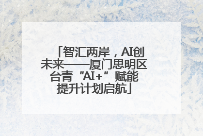 智汇两岸，AI创未来——厦门思明区台青“AI+”赋能提升计划启航