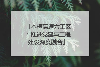 本桓高速六工区：推进党建与工程建设深度融合