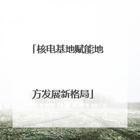 核电基地赋能地方发展新格局