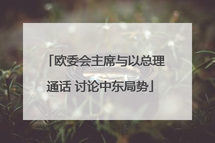 欧委会主席与以总理通话 讨论中东局势