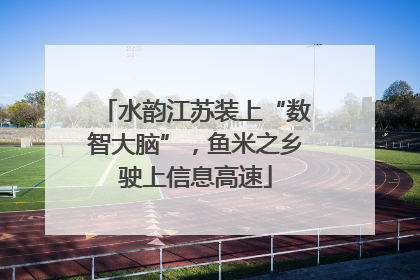 水韵江苏装上“数智大脑”，鱼米之乡驶上信息高速