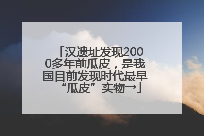 汉遗址发现2000多年前瓜皮，是我国目前发现时代最早“瓜皮”实物→