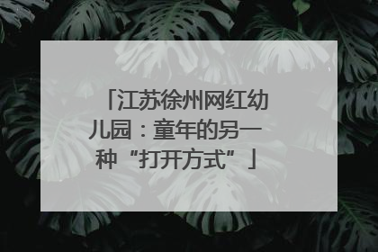江苏徐州网红幼儿园:童年的另一种“打开方式”