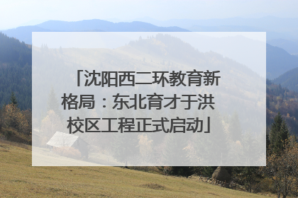 沈阳西二环教育新格局：东北育才于洪校区工程正式启动