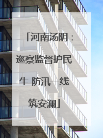 河南汤阴：巡察监督护民生 防汛一线筑安澜