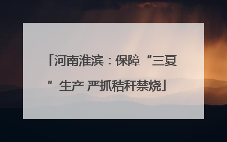 河南淮滨：保障“三夏”生产 严抓秸秆禁烧