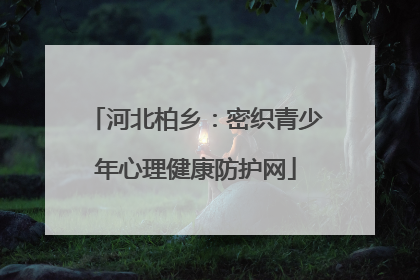 河北柏乡：密织青少年心理健康防护网