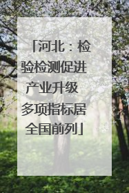 河北：检验检测促进产业升级 多项指标居全国前列
