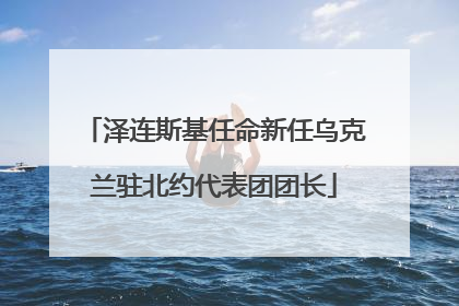 泽连斯基任命新任乌克兰驻北约代表团团长