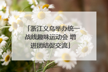 浙江义乌举办统一战线趣味运动会 增进团结促交流