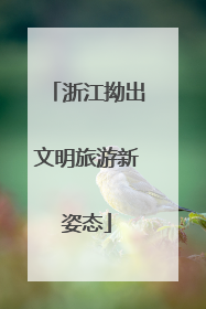 浙江拗出文明旅游新姿态