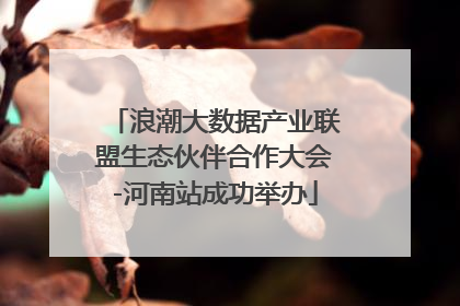 浪潮大数据产业联盟生态伙伴合作大会-河南站成功举办