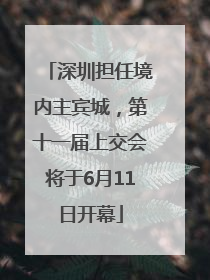 深圳担任境内主宾城，第十一届上交会将于6月11日开幕
