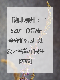 湖北鄂州：“520”食品安全守护行动 以爱之名筑牢民生防线