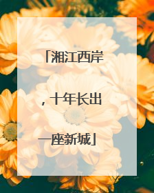 湘江西岸，十年长出一座新城