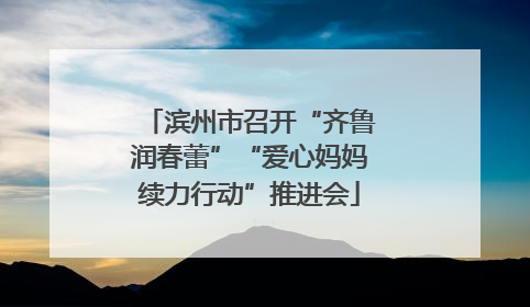 滨州市召开“齐鲁润春蕾”“爱心妈妈续力行动”推进会