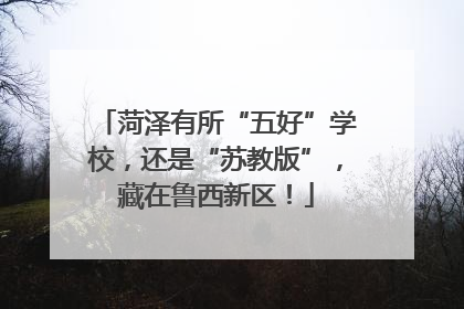 菏泽有所“五好”学校，还是“苏教版”，藏在鲁西新区！