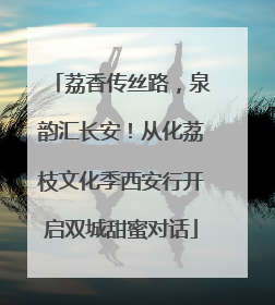 荔香传丝路，泉韵汇长安！从化荔枝文化季西安行开启双城甜蜜对话