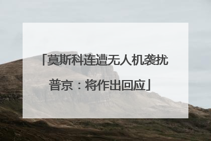 莫斯科连遭无人机袭扰 普京：将作出回应