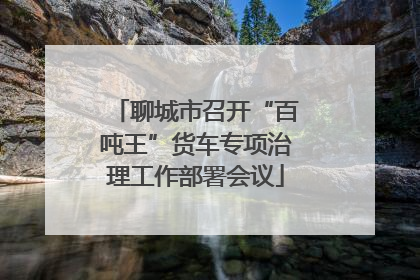 聊城市召开“百吨王”货车专项治理工作部署会议