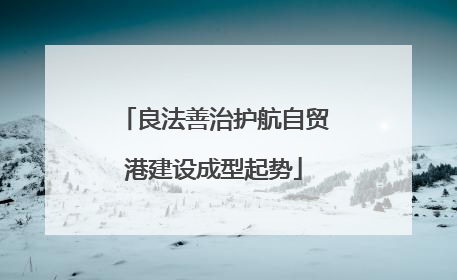 良法善治护航自贸港建设成型起势