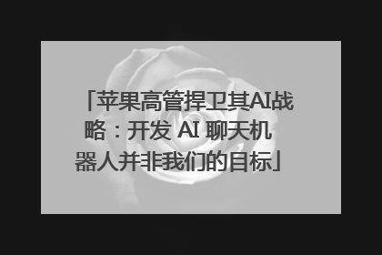 苹果高管捍卫其AI战略：开发 AI 聊天机器人并非我们的目标