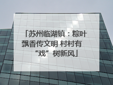苏州临湖镇：粽叶飘香传文明 村村有“戏”树新风