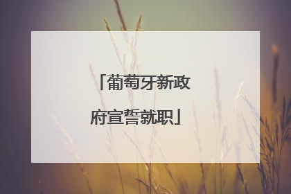 葡萄牙新政府宣誓就职