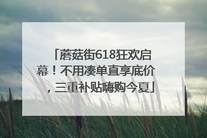 蘑菇街618狂欢启幕！不用凑单直享底价，三重补贴嗨购今夏