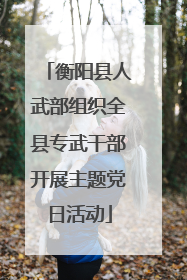 衡阳县人武部组织全县专武干部开展主题党日活动