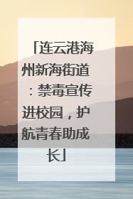 连云港海州新海街道：禁毒宣传进校园，护航青春助成长