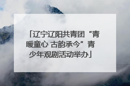 辽宁辽阳共青团“青暖童心 古韵承今”青少年观剧活动举办