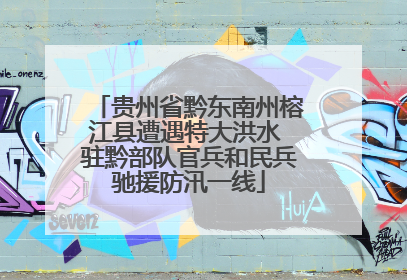 贵州省黔东南州榕江县遭遇特大洪水 驻黔部队官兵和民兵驰援防汛一线