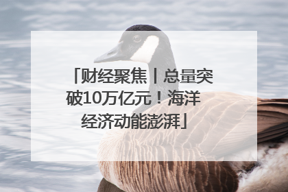 财经聚焦丨总量突破10万亿元！海洋经济动能澎湃