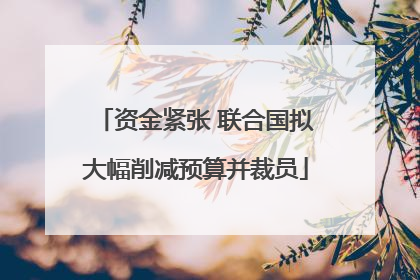 资金紧张 联合国拟大幅削减预算并裁员