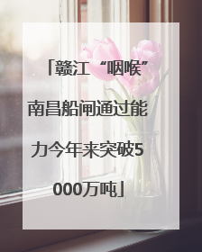 赣江“咽喉”南昌船闸通过能力今年来突破5000万吨
