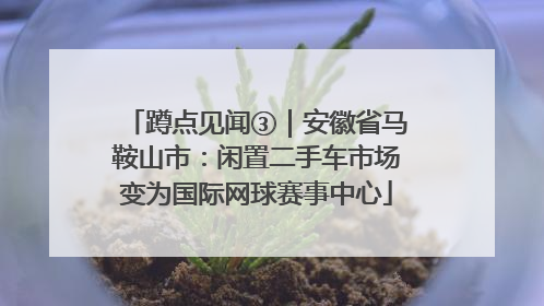 蹲点见闻③｜安徽省马鞍山市：闲置二手车市场变为国际网球赛事中心