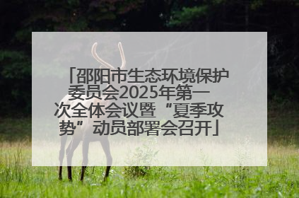 邵阳市生态环境保护委员会2025年第一次全体会议暨“夏季攻势”动员部署会召开