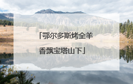 鄂尔多斯烤全羊香飘宝塔山下