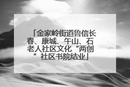 金家岭街道鲁信长春、康城、午山、石老人社区文化“两创”社区书院结业