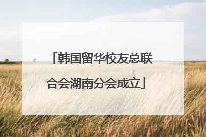 韩国留华校友总联合会湖南分会成立