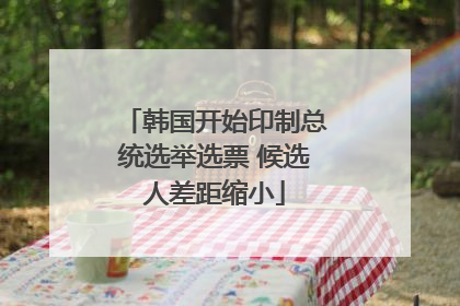 韩国开始印制总统选举选票 候选人差距缩小