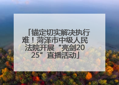 锚定切实解决执行难！菏泽市中级人民法院开展“亮剑2025”直播活动