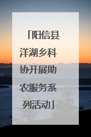 阳信县洋湖乡科协开展助农服务系列活动