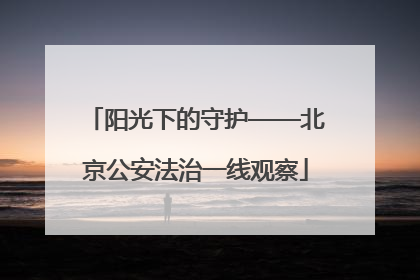 阳光下的守护——北京公安法治一线观察
