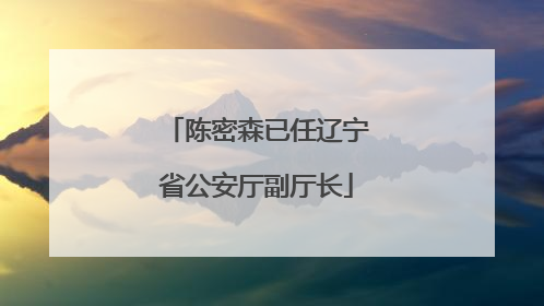 陈密森已任辽宁省公安厅副厅长