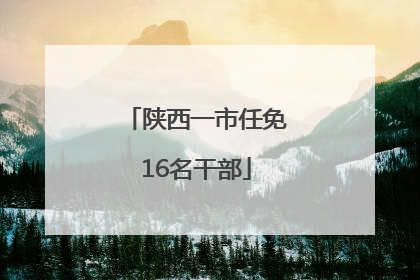 陕西一市任免16名干部