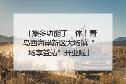 集多功能于一体！青岛西海岸新区大场镇“场享益站”开业啦