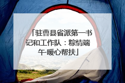 驻曹县省派第一书记和工作队：粽情端午·暖心帮扶